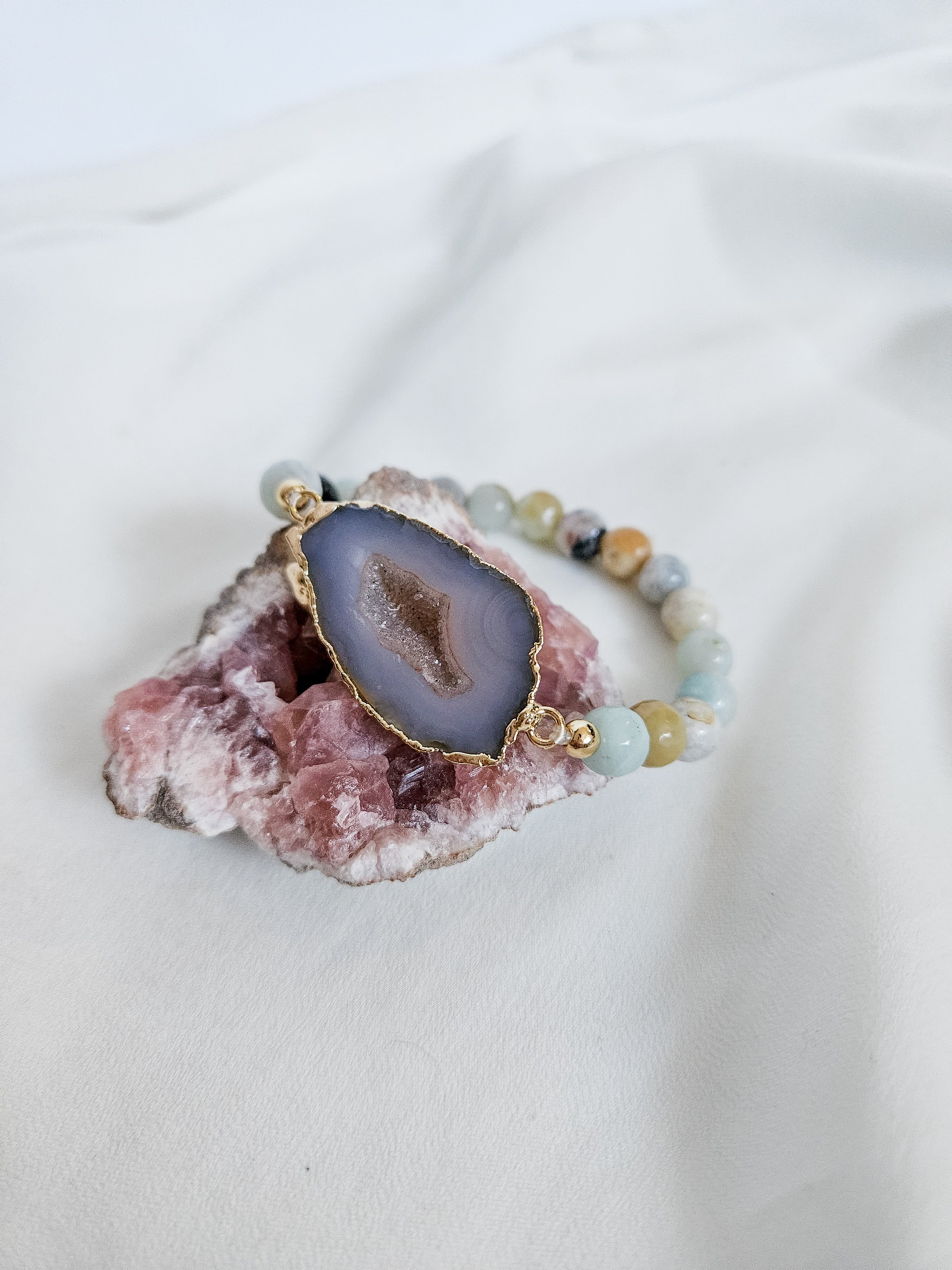 Amazonite Agate Connector Bracelet