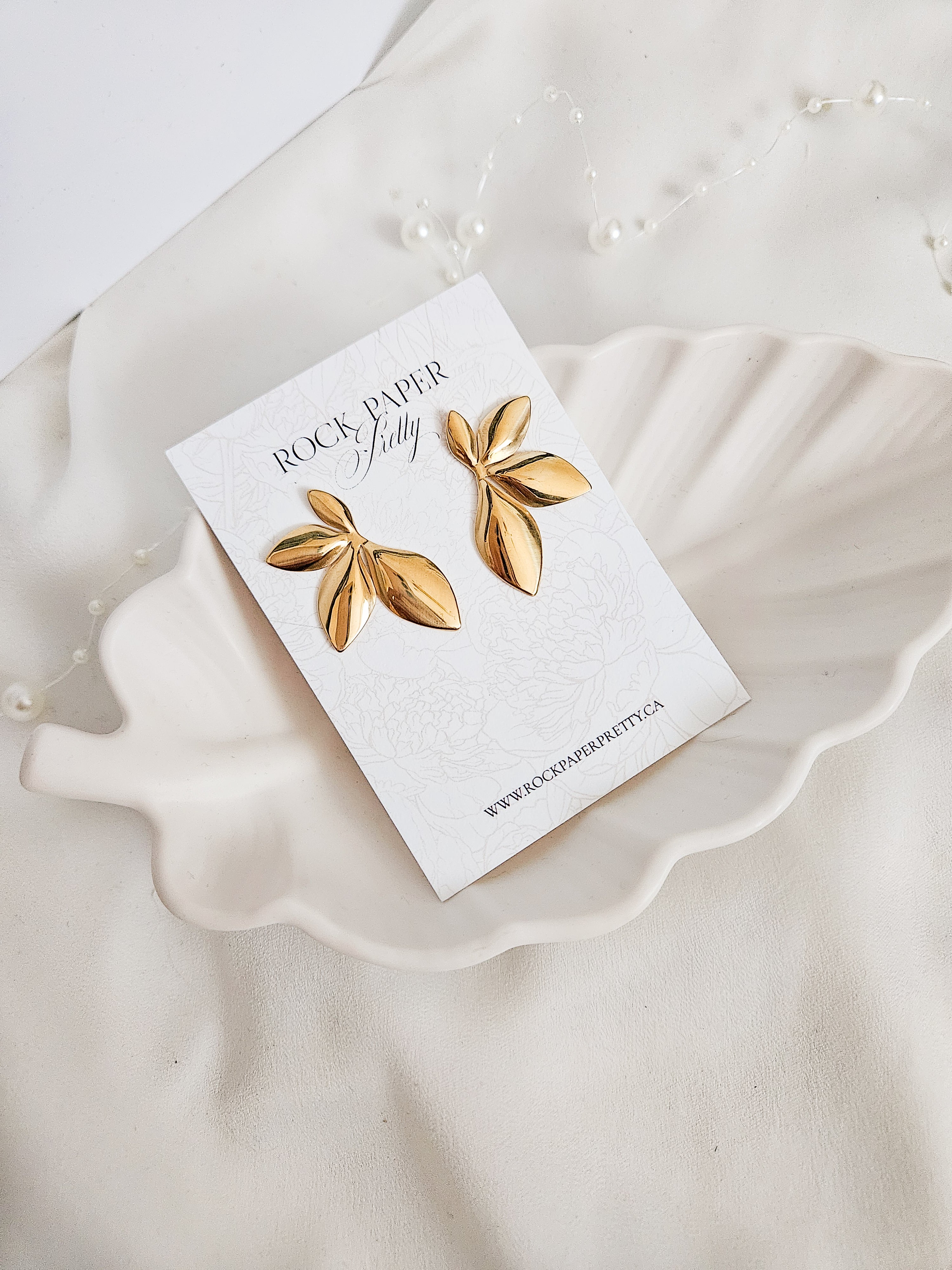 Golden Petal Earrings