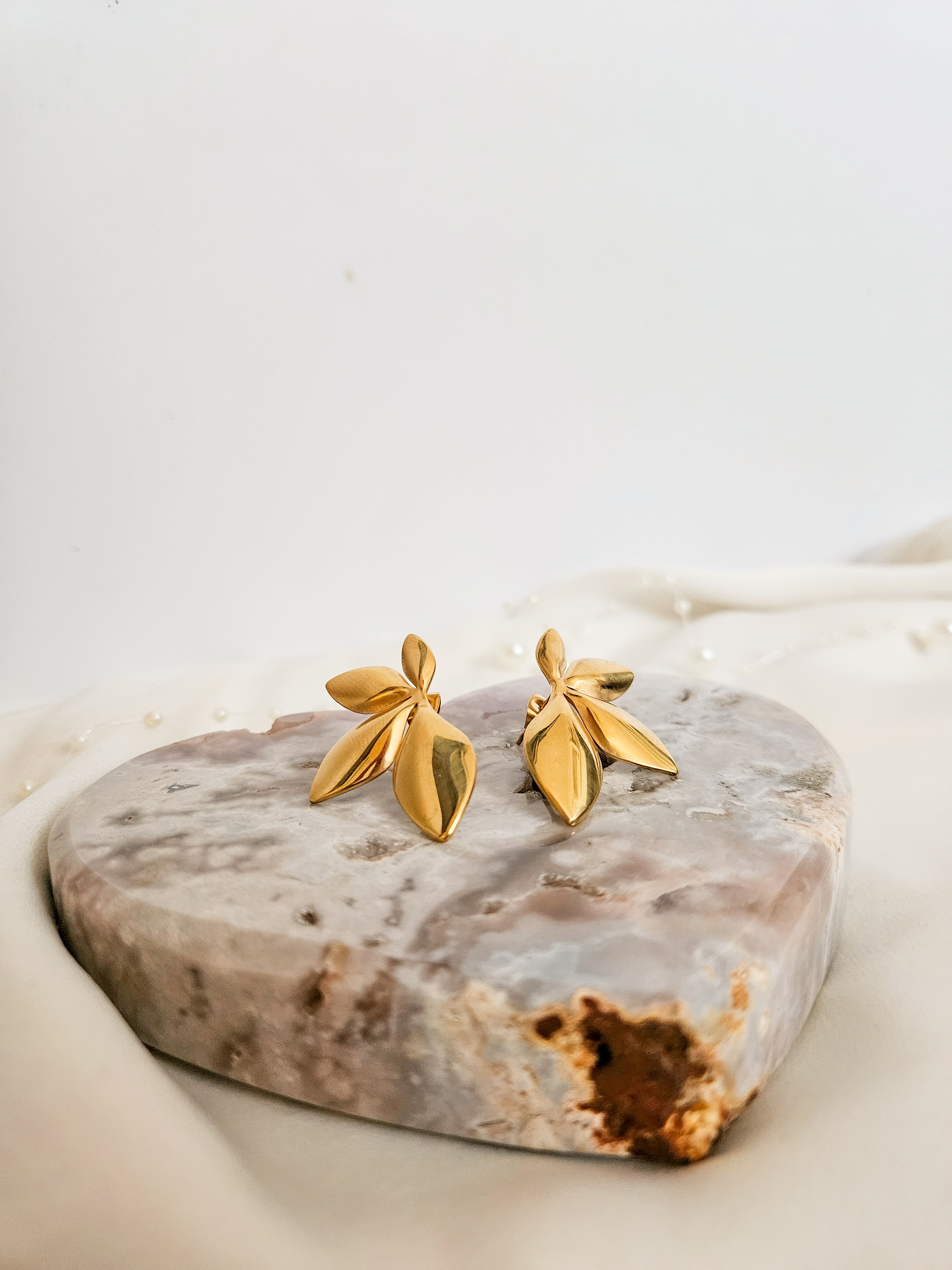 Golden Petal Earrings