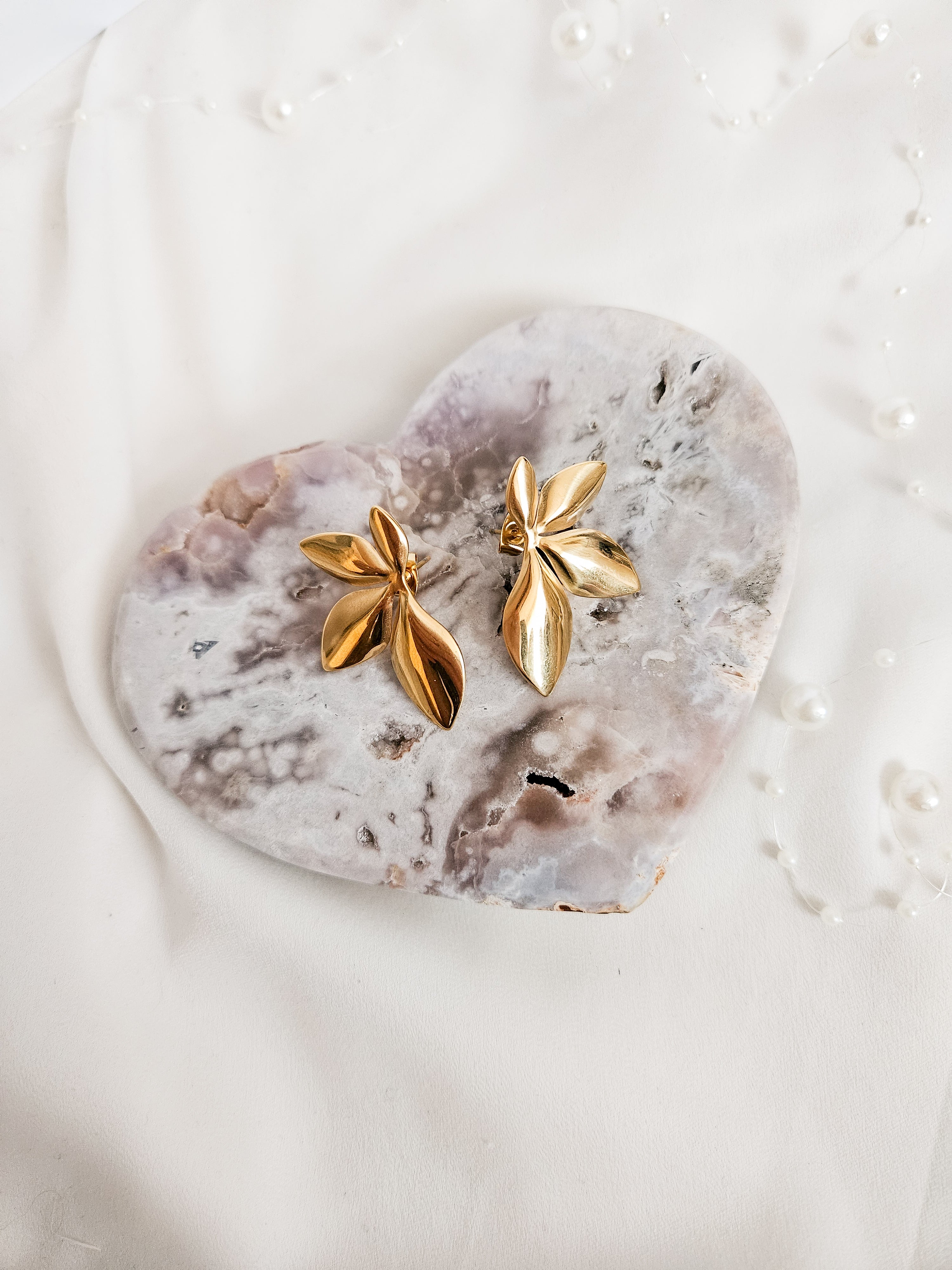 Golden Petal Earrings