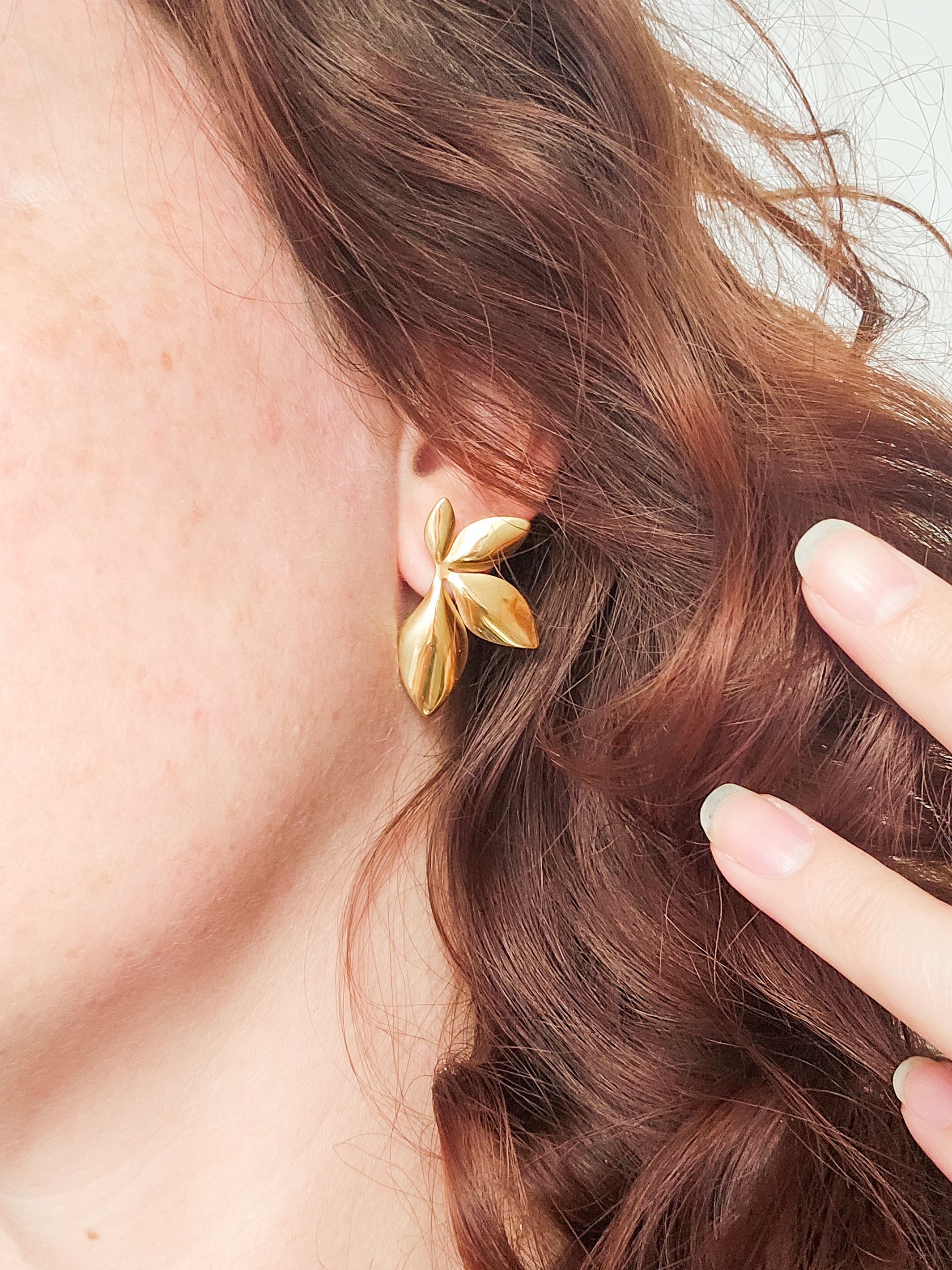 Golden Petal Earrings