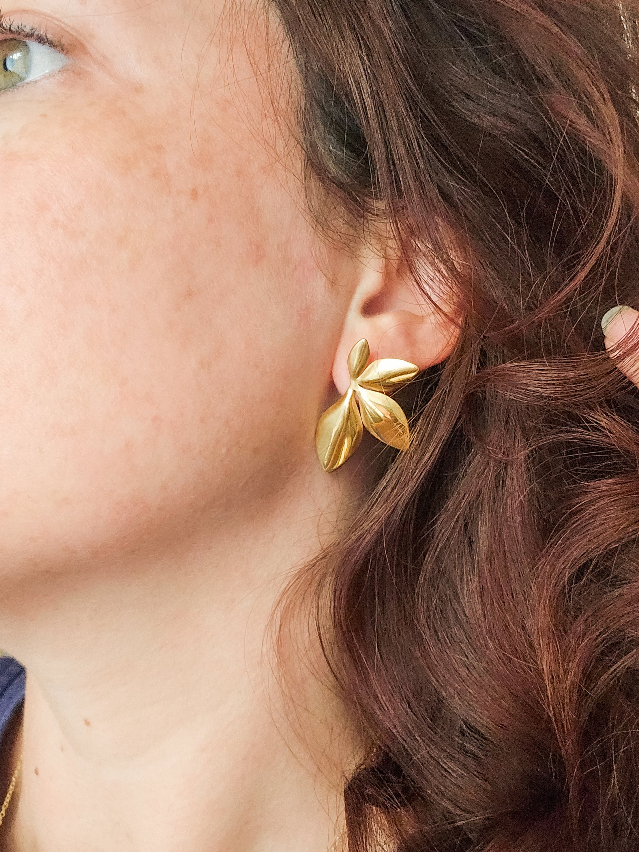 Golden Petal Earrings