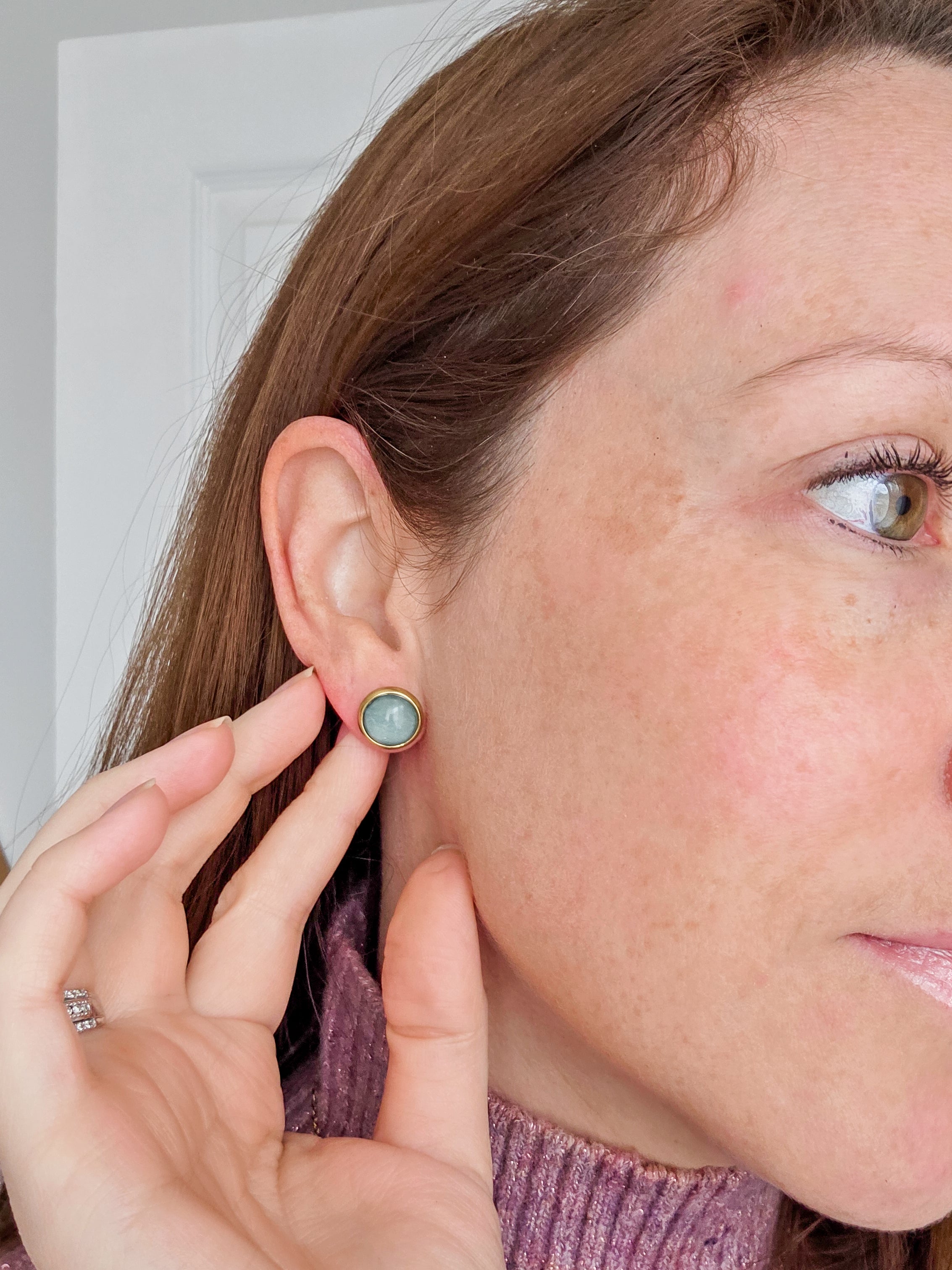 Leah Alcohol Ink Studs