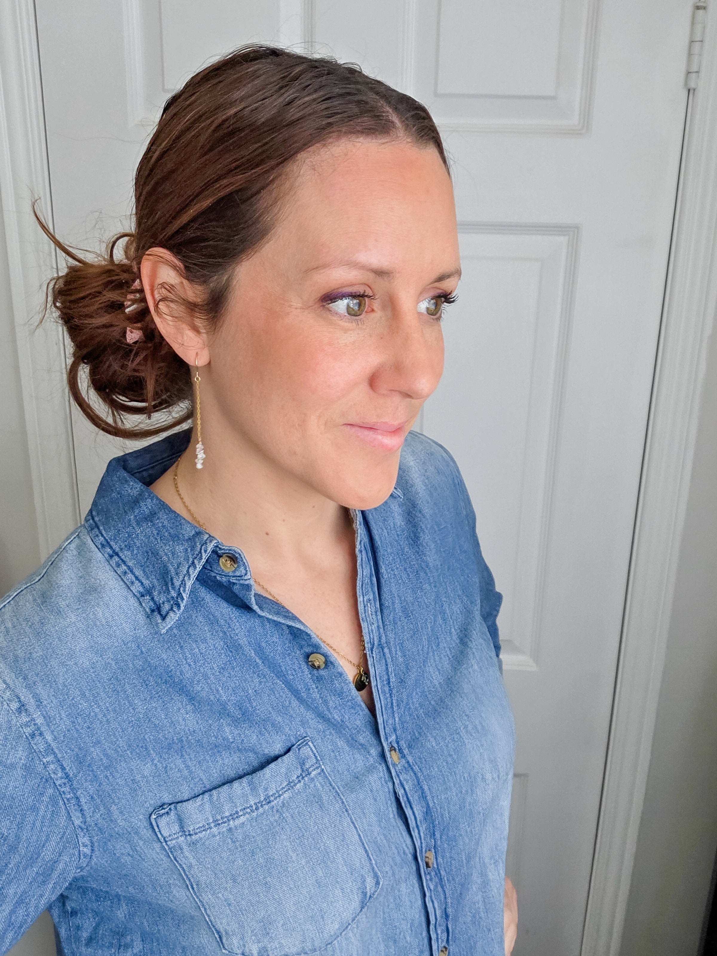 Champagne Earrings - Herkimer Diamond Drop Earrings