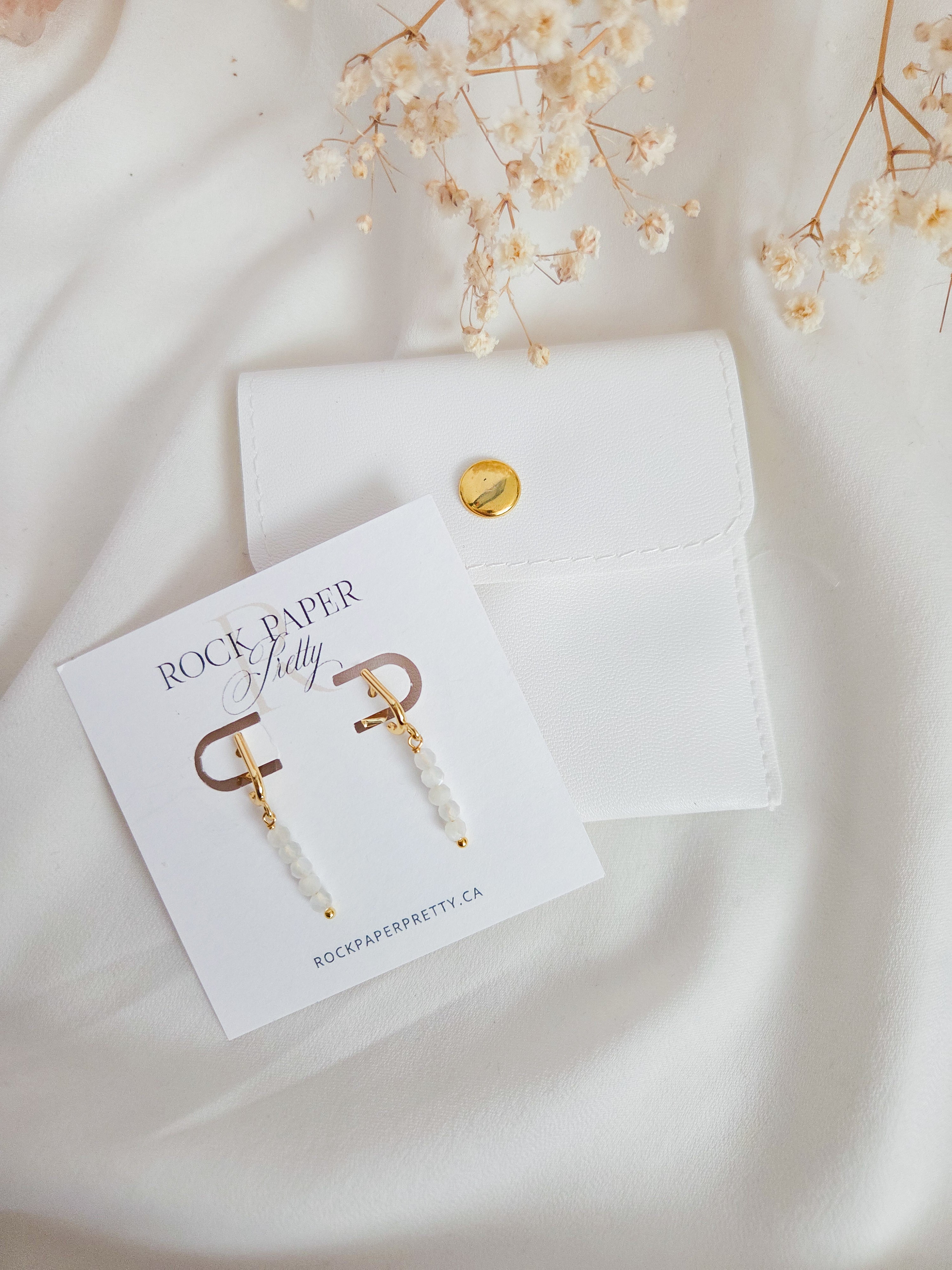 Illusion Earrings- White