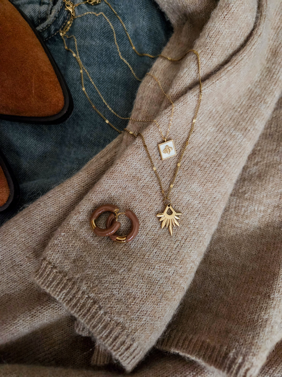Gold Sunburst Necklace