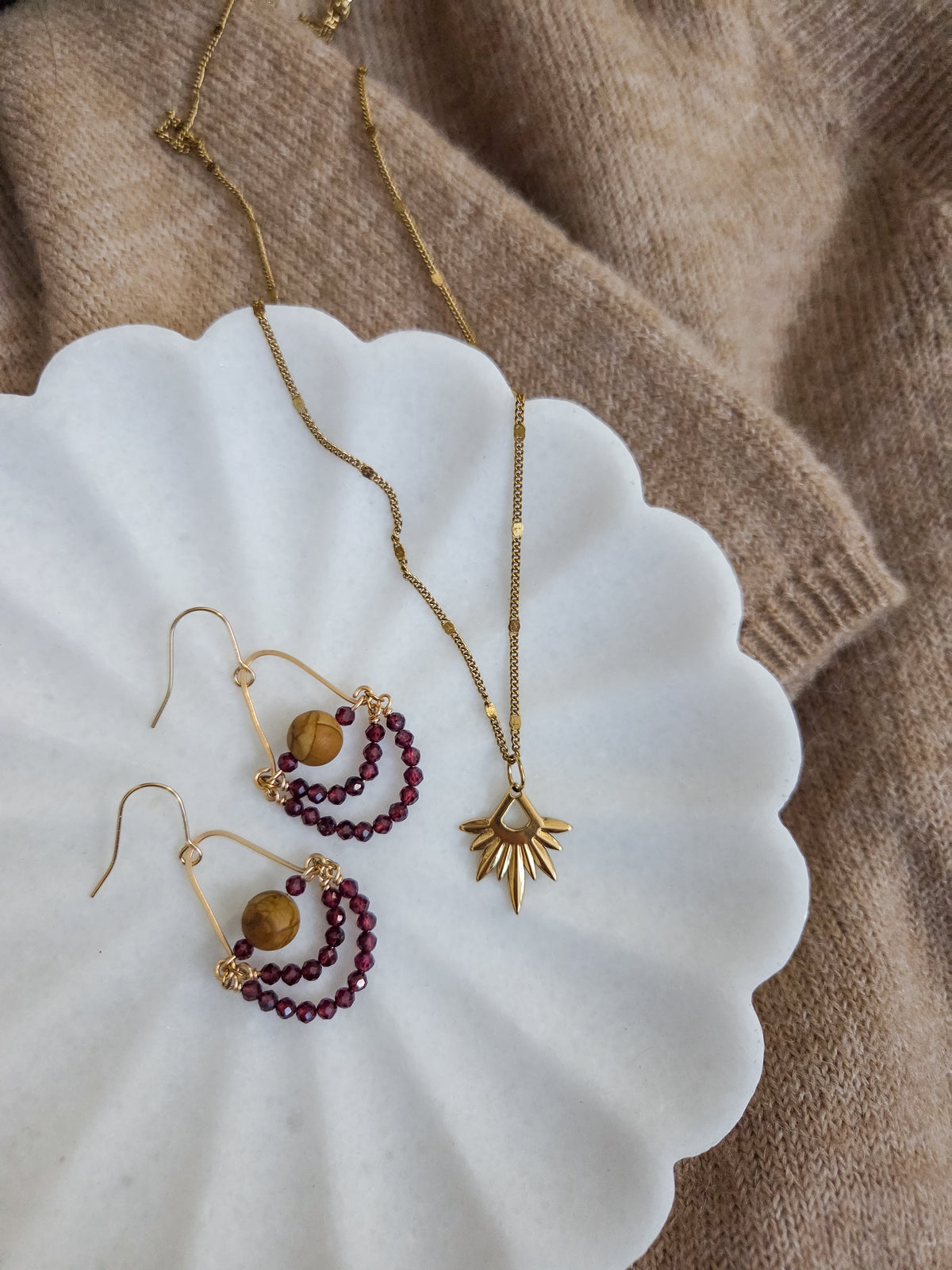 Gold Sunburst Necklace