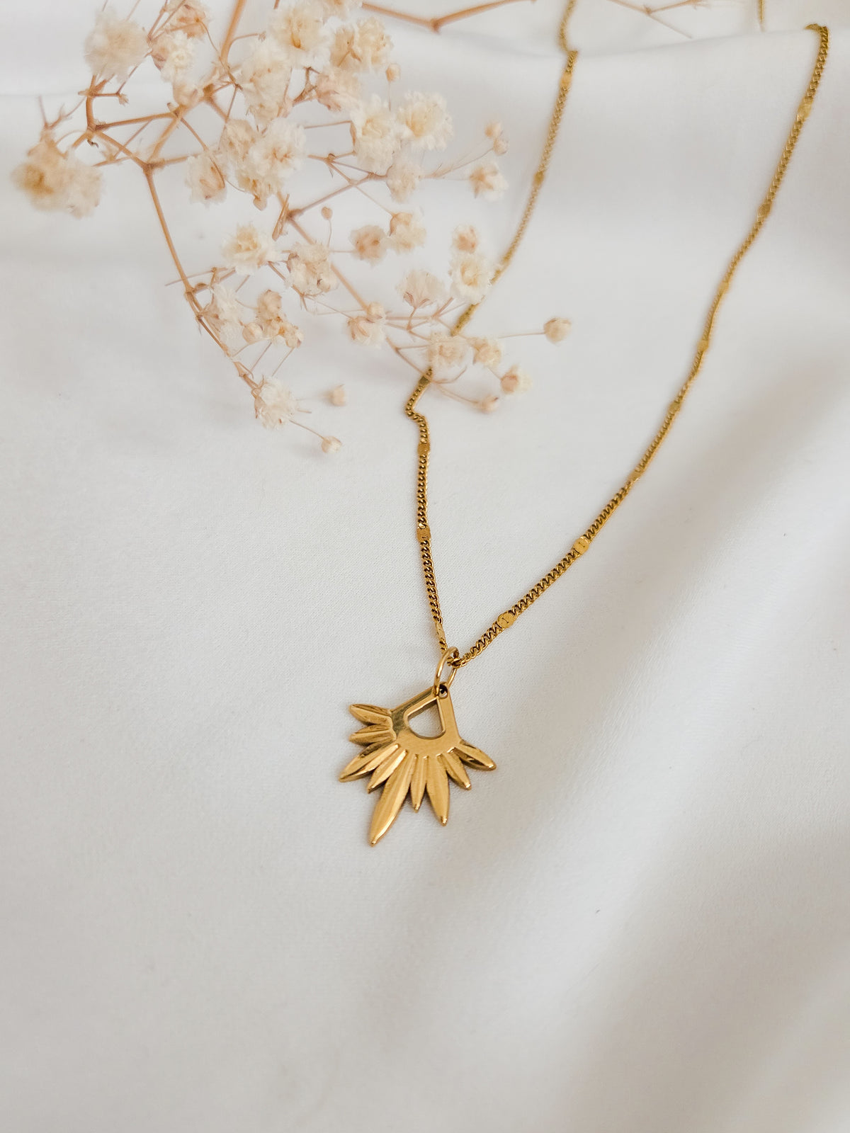 Gold Sunburst Necklace