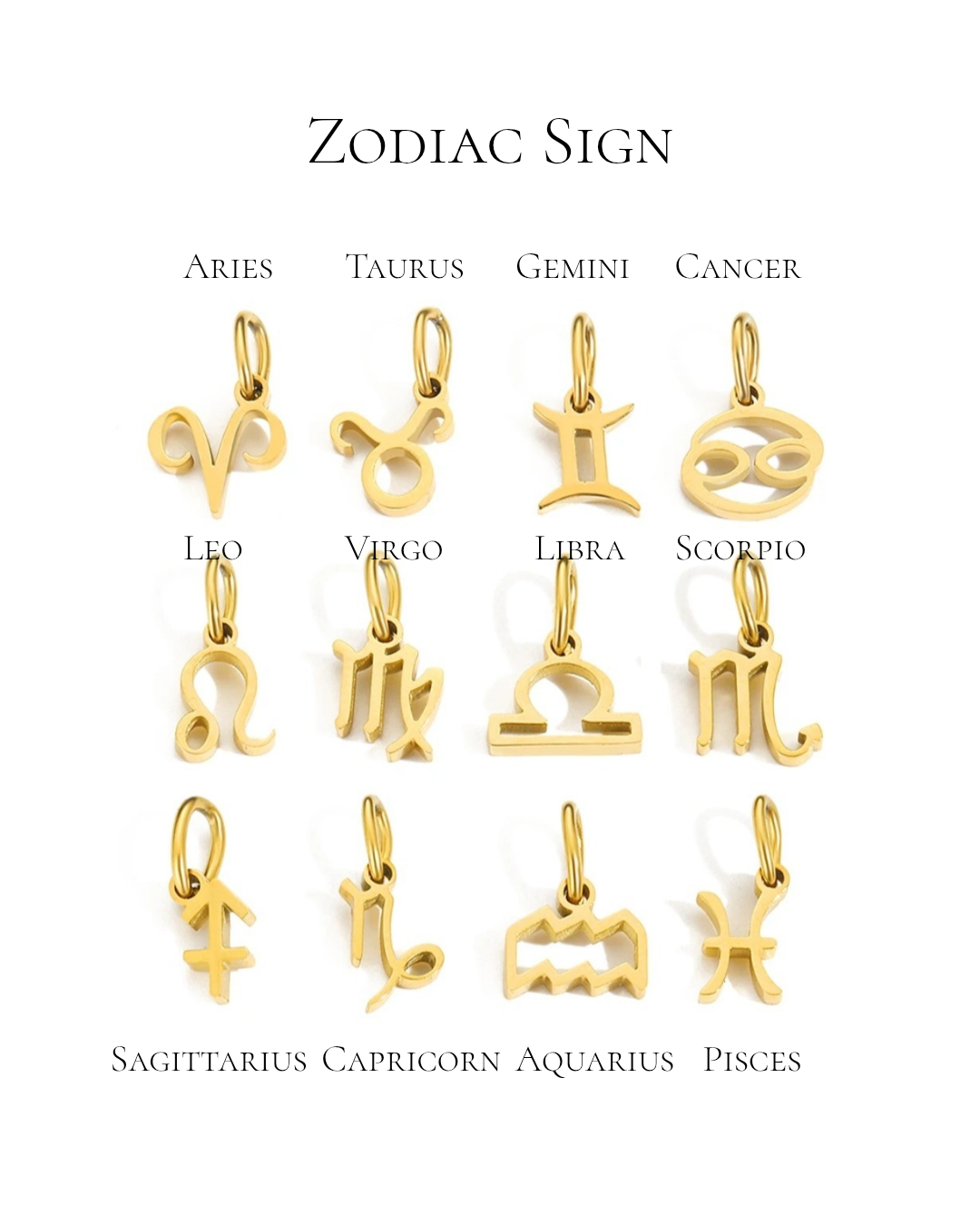 Add-On Zodiac Charm