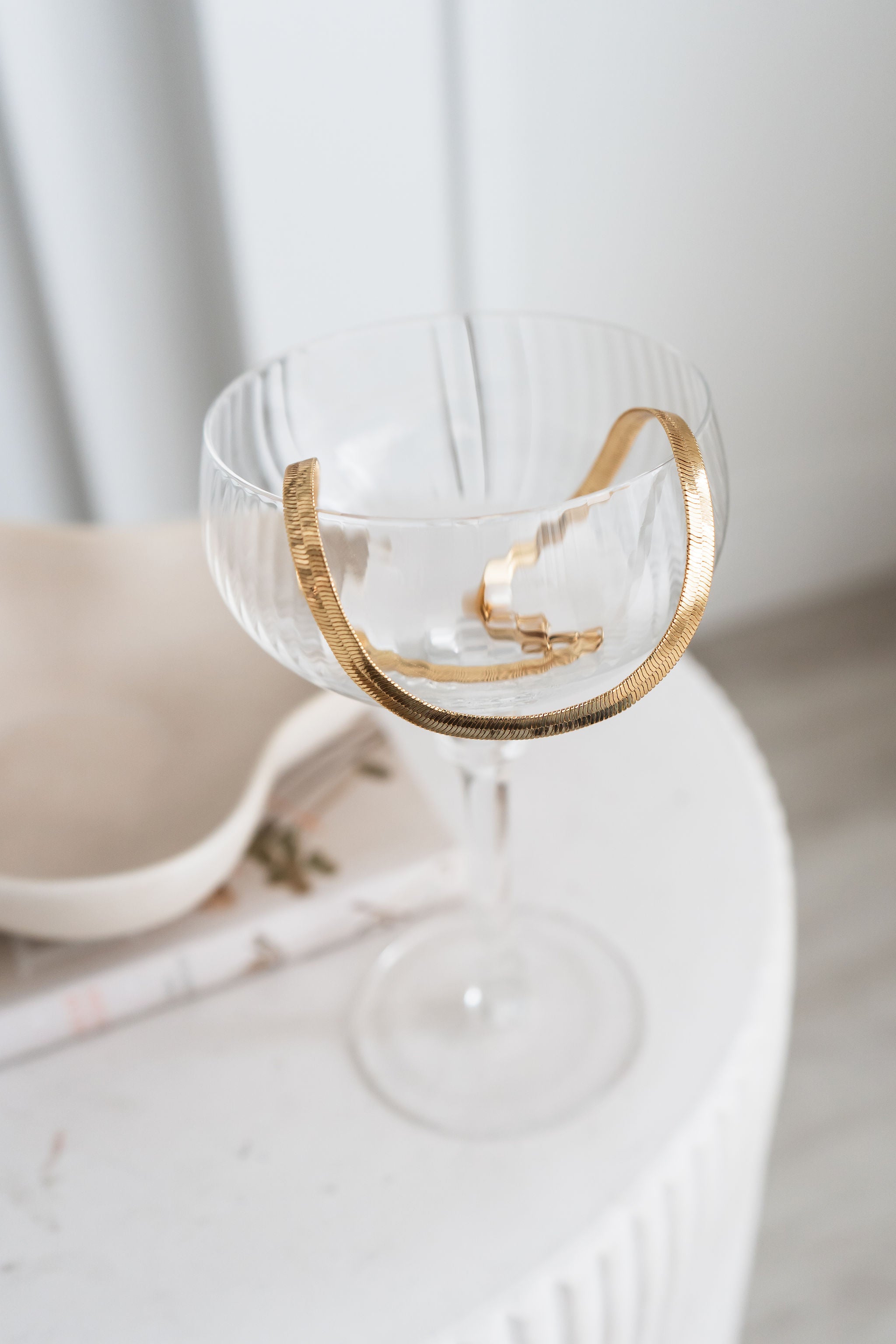 Gold Herringbone Necklace