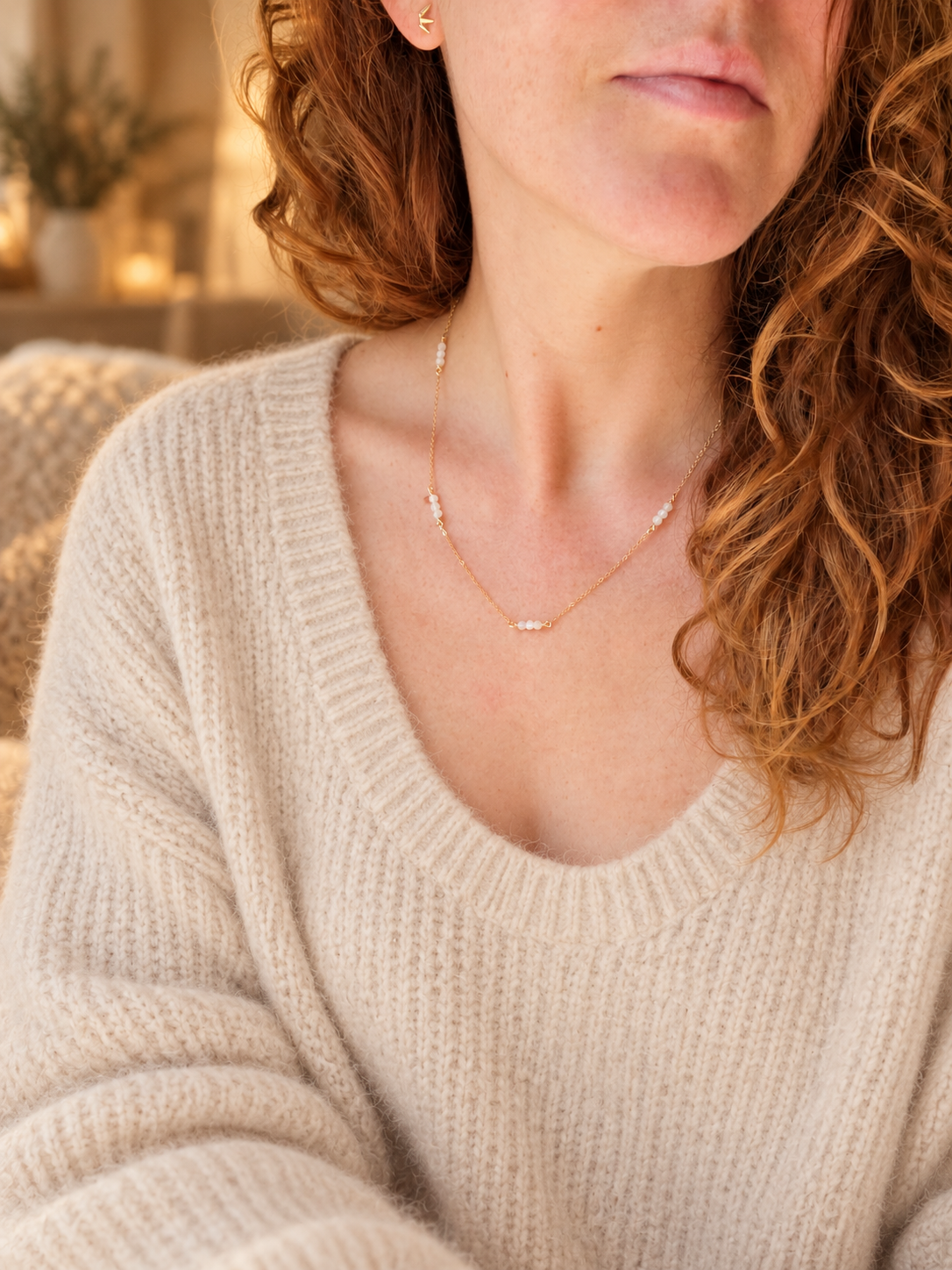 Timeless necklace, best gifts for wife, woman intuition necklace, moonstone