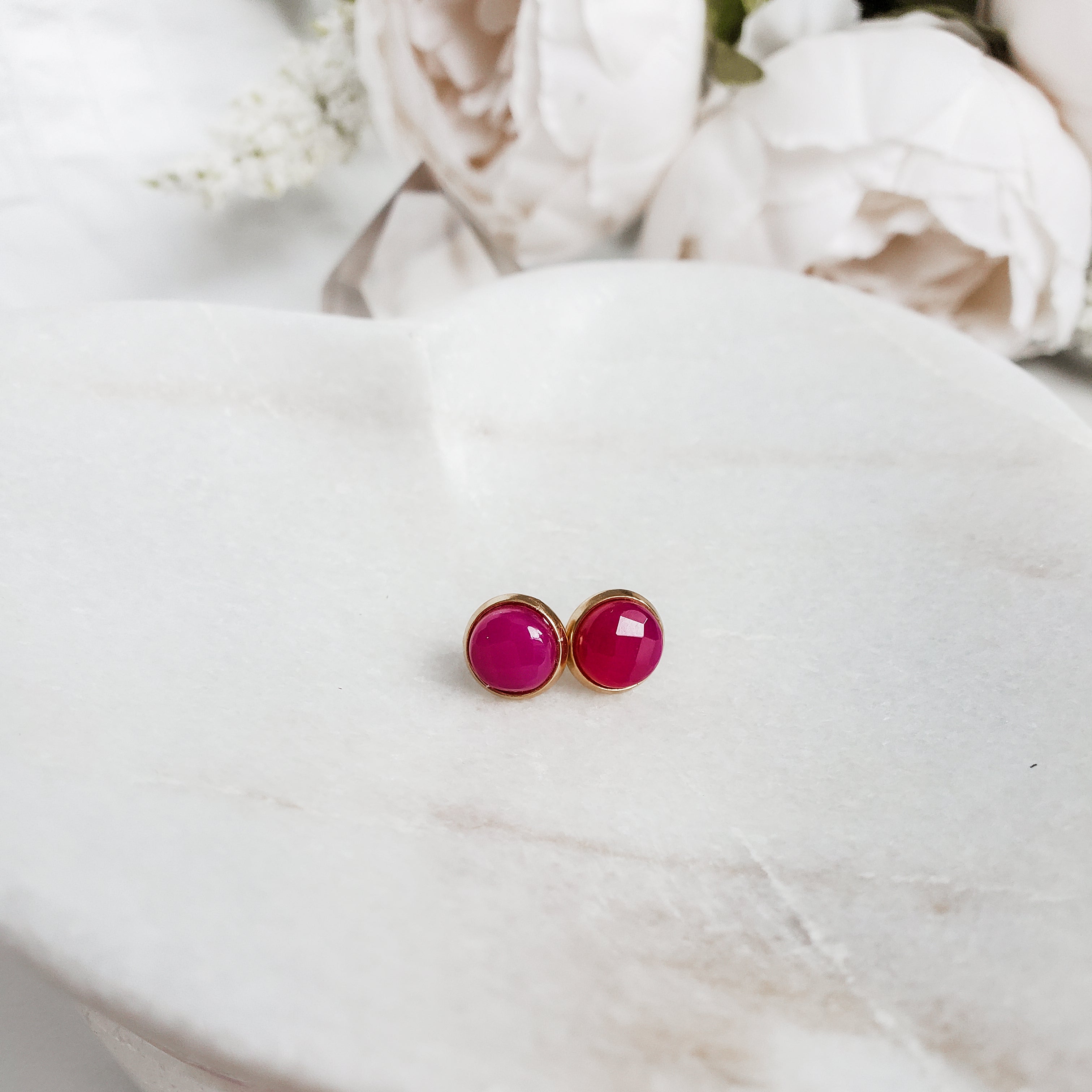 Fuschia Jade Earrings