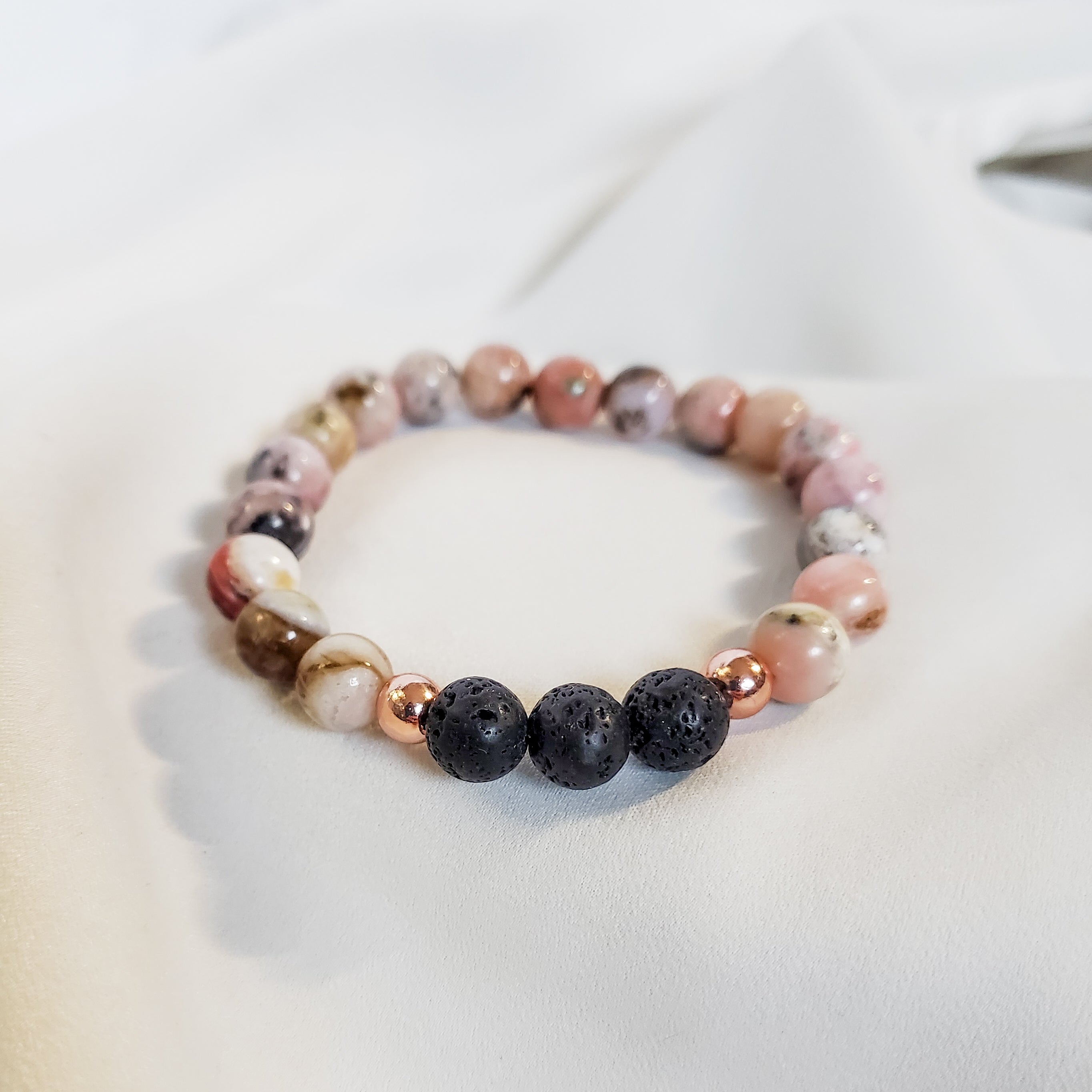 Pink opal diffuser bracelet